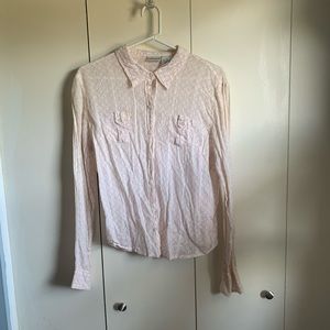 Thin Blouse with Pink Designs